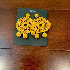 nwt J. Crew Yellow Beaded Earrings